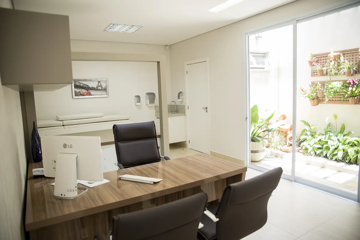 Sala de atendimento da clínica